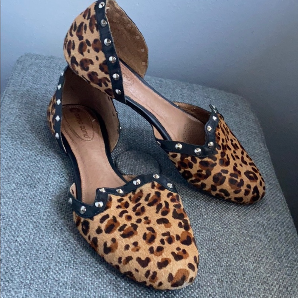 CORSO COMO D'Orsay Flats. Studded Calf Hair. Size 9